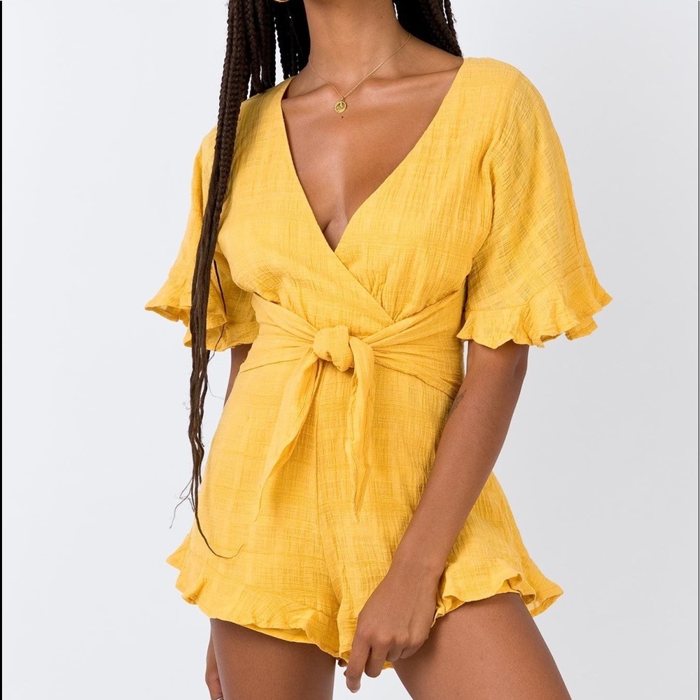 Yellow Princess Polly Romper